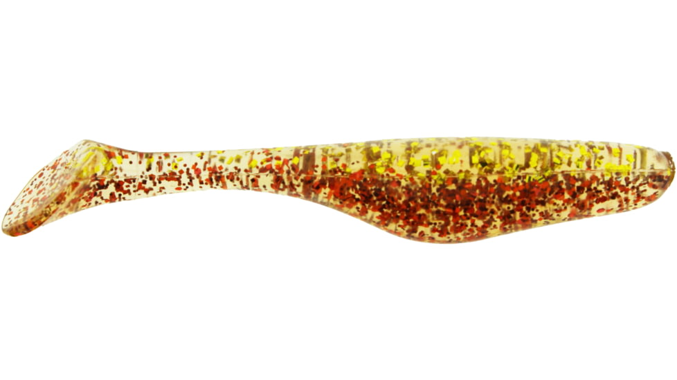 Bass Assassin Walleye Assassin Turbo Shad, 4in, 10 per Pack, Goldfish, 4, WA32444