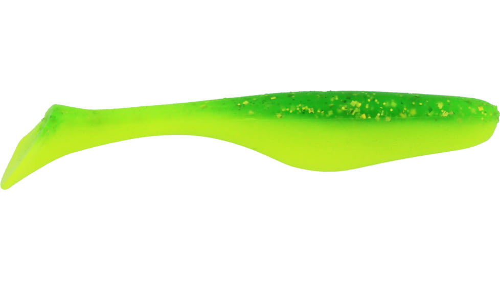 Bass Assassin Walleye Assassin Turbo Shad, 4in, 10 per Pack, Green Mackeral, 4, WA32594