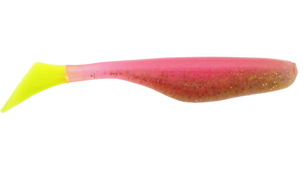 Bass Assassin Walleye Assassin Turbo Shad, 4in, 10 per Pack, Laguna Limetreuse Tail, 4, WA32283
