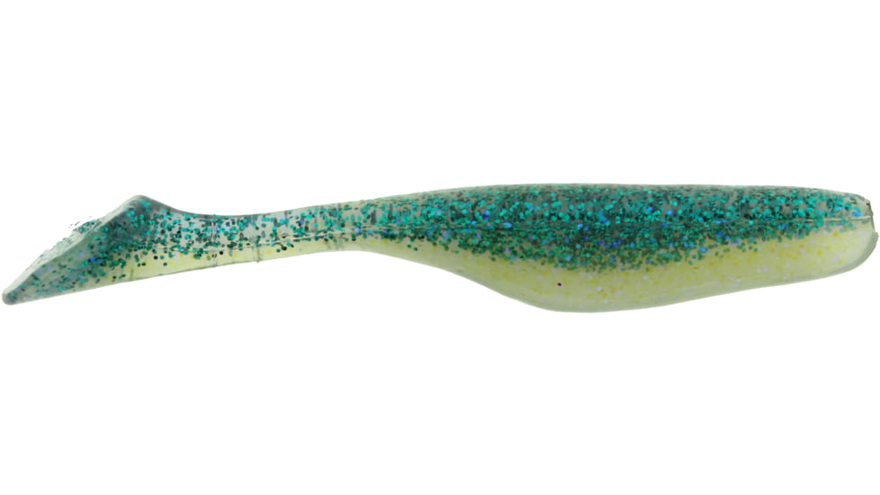 Bass Assassin Walleye Assassin Turbo Shad, 4in, 10 per Pack, Phantom Green, 4, WA32583
