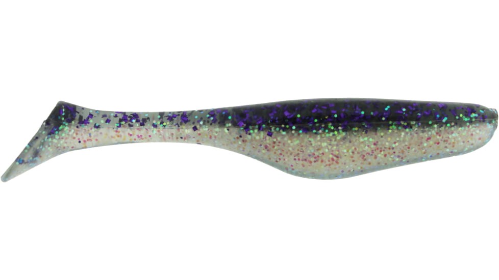 Bass Assassin Walleye Assassin Turbo Shad, 4in, 10 per Pack, Purple Moon, 4, WA32586
