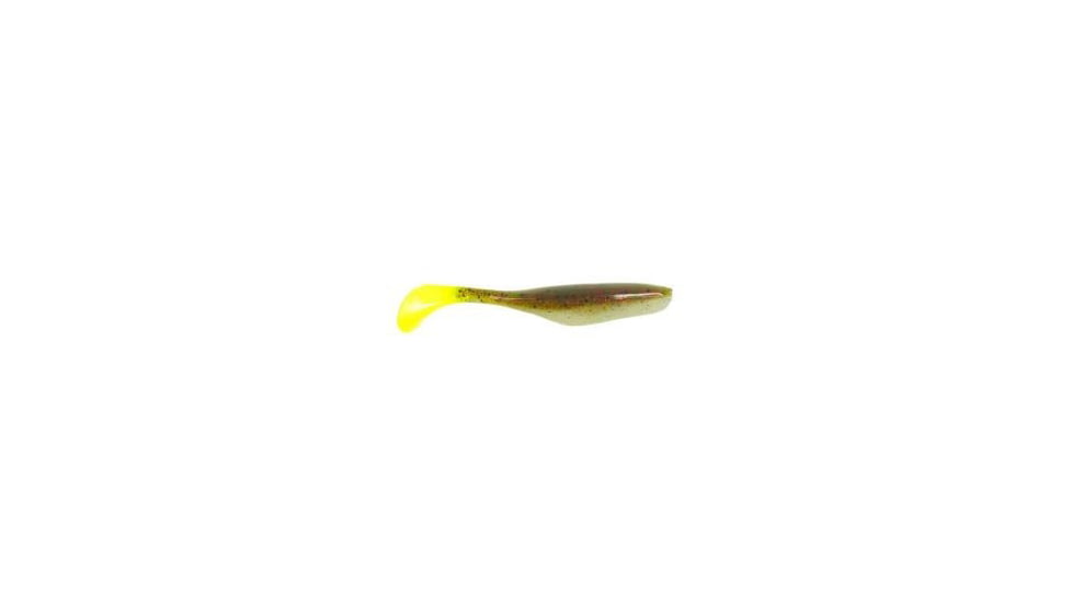 Bass Assassin Walleye Turbo Shad, 10 Pack, Chicken on a Chain, 4in, WA32214
