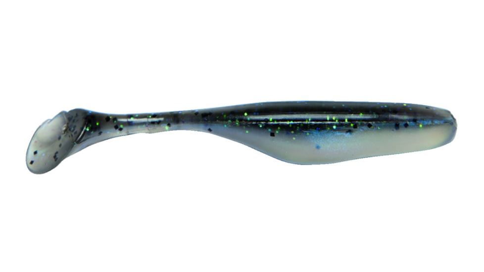 Bass Assassin Walleye Turbo Shad, 10, 4in, Grey Ghost, WA32443