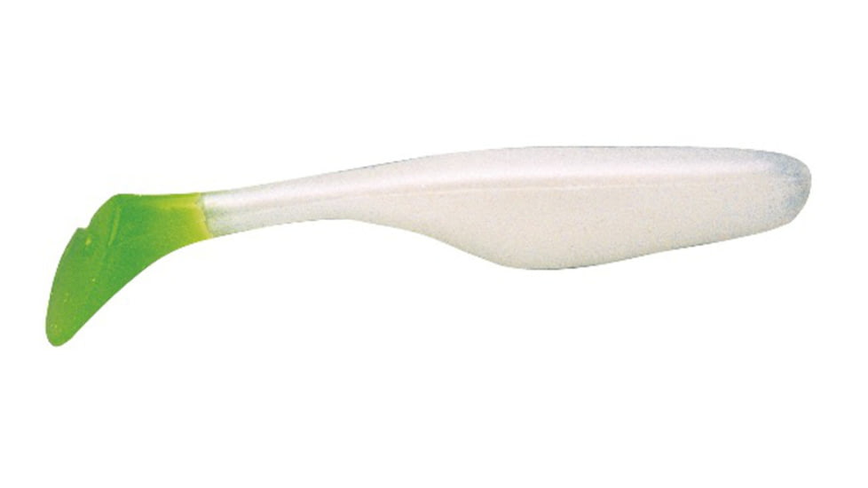Bass Assassin Walleye Turbo Shad, 10, 4in, Pearl Chartreuse, WA32256