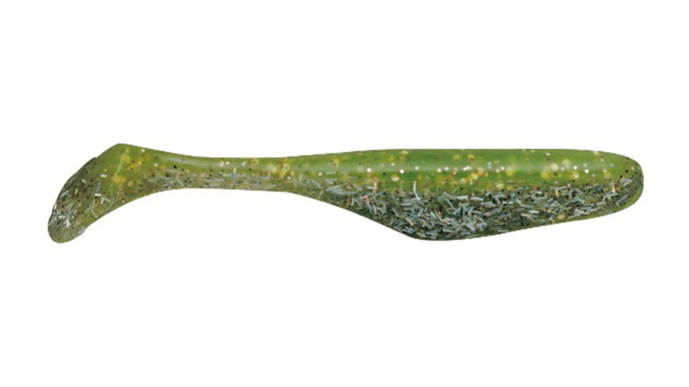 Bass Assassin Walleye Turbo Shad, 10, 4in, Sweet Pea, WA32321