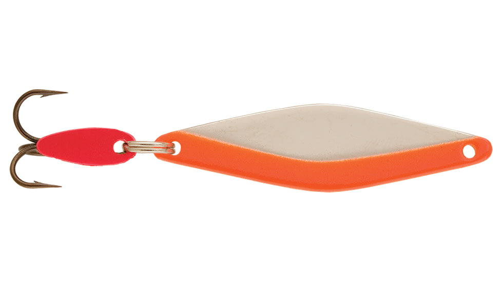 Swedish Pimple Do-Jigger Casting/Trolling Spoon, 1/6 oz, 1-3/4 in, Nickel /Orange, 1DJFON