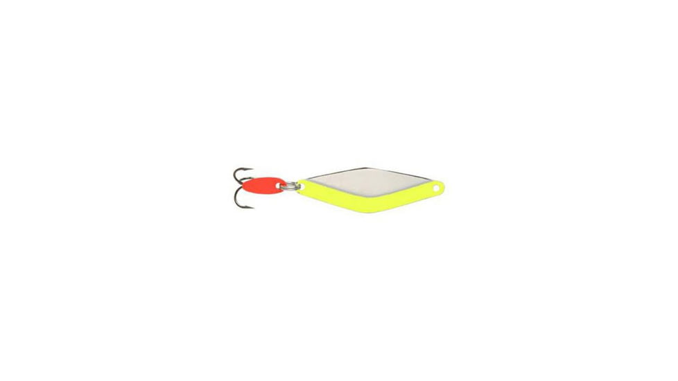 Bay de Noc Do-Jigger Casting/Trolling Spoon, Fluorescent Yellow/Nickel, 1/6oz, 1-3/4in, 1DJFYN