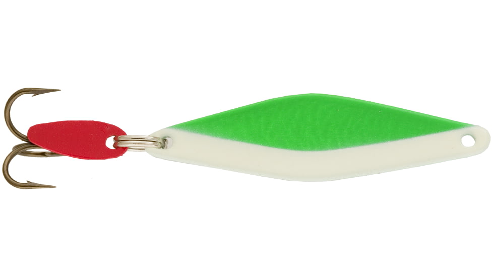 Swedish Pimple Do-Jigger Casting/Trolling Spoon, 1/6 oz, 1-3/4 in, Green Glow, 1DJGREENGL