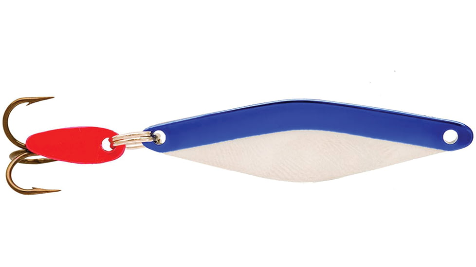 Swedish Pimple Do-Jigger Casting/Trolling Spoon, 1/6 oz, 1-3/4 in, Nickel/Blue, 1DJNB