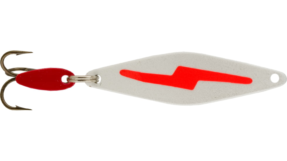 Bay de Noc Do-Jigger Casting/Trolling Spoon, Pearl/Fluorescent Orange, 1/6oz, 1-3/4in, 1DJPFO