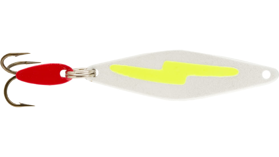 Bay de Noc Do-Jigger Casting/Trolling Spoon, Pearl/Fluorescent Yellow, 1/6oz, 1-3/4in, 1DJPFY