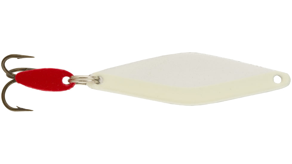 Swedish Pimple Do-Jigger Casting/Trolling Spoon, 1/6 oz, 1-3/4 in, White Glow, 1DJWHITEGL