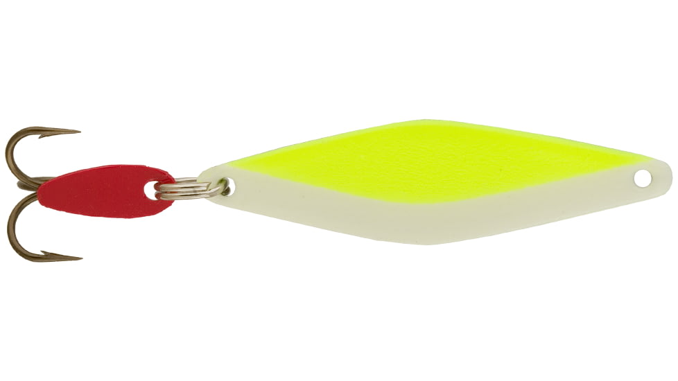 Swedish Pimple Do-Jigger Casting/Trolling Spoon, 1/6 oz, 1-3/4 in, Yellow Glow, 1DJYELLOWG