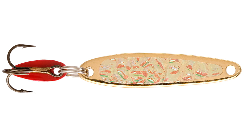 Swedish Pimple Jigging Lure, 1/10 oz, 1 in, Gold Ice, 2GOLDICE