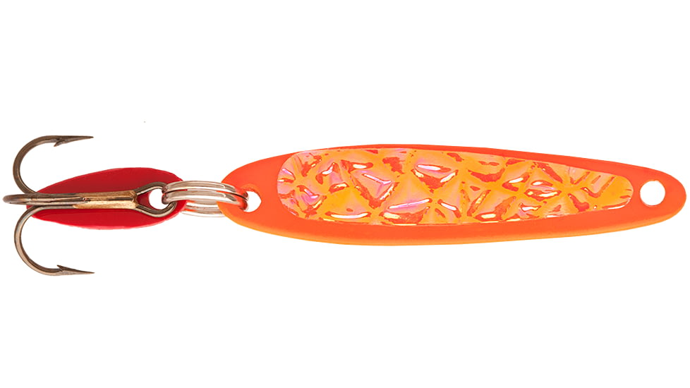 Swedish Pimple Jigging Lure, 1/10 oz, 1 in, Orange Ice, 2ORANGEICE