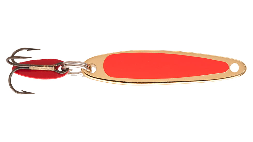 Swedish Pimple Jigging Lure, 1/10 oz, 1 in, Fluorescent Orange/Gold, 2FOG
