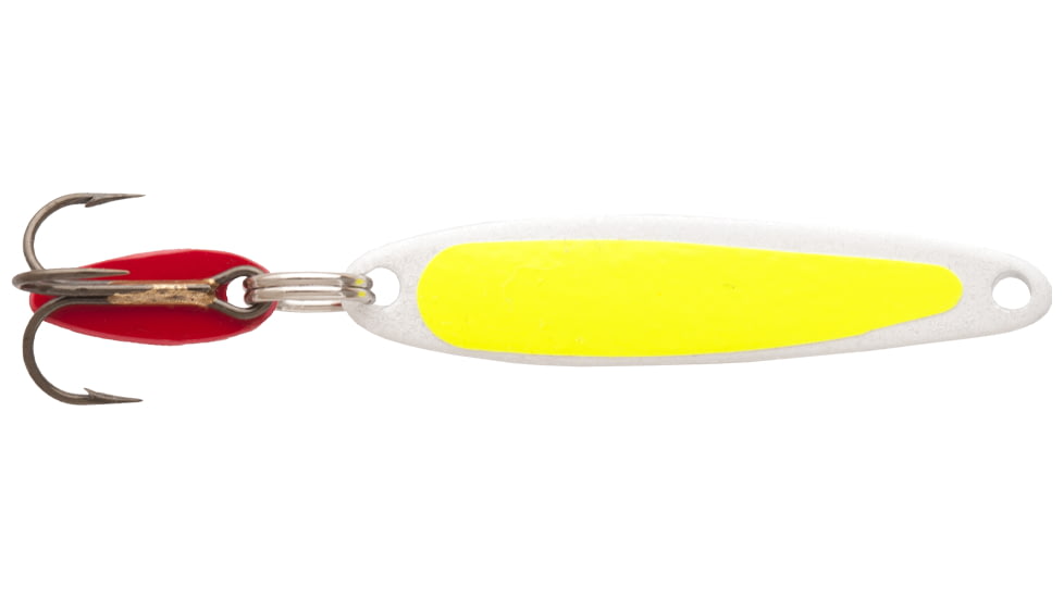 Bay de Noc Swedish Pimple Jigging Lure, Fluorescent Yellow/Chartreuse, 1/10oz, 1in, 2AFY/CH