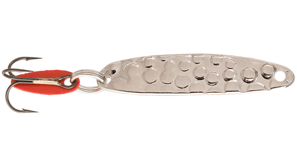 Swedish Pimple Jigging Lure, 1/10 oz, 1 in, Hammered Nickel, 2AN