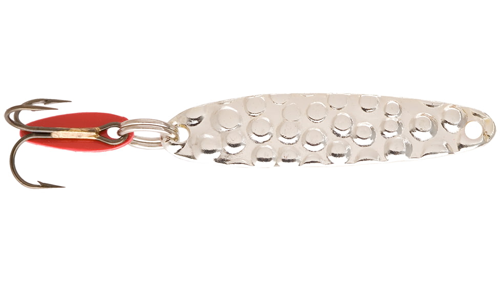 Swedish Pimple Jigging Lure, 1/10 oz, 1 in, Hammered Silver Plate, 2PS
