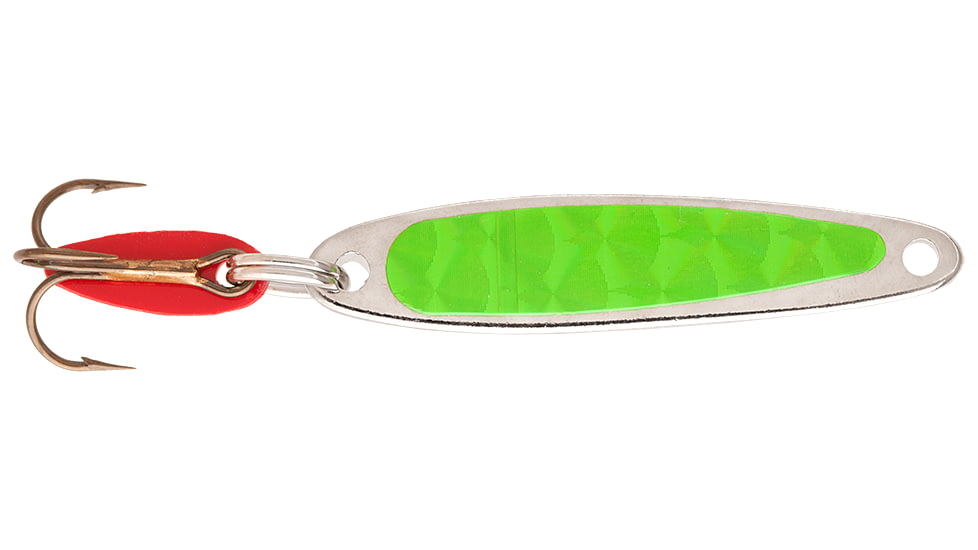 Bay de Noc Swedish Pimple Jigging Lure, Prism Chartreuse/Pearl, 1/10oz, 1in, 2PCH