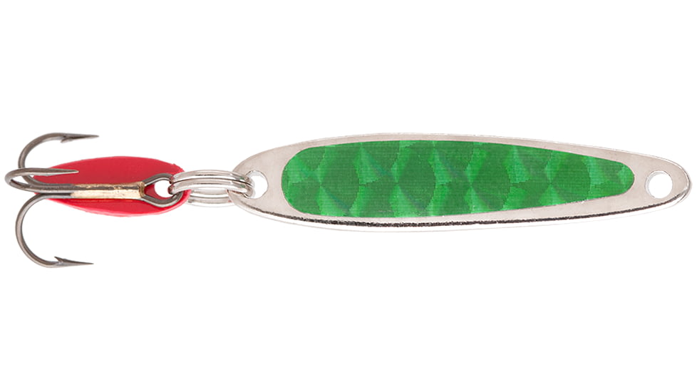 Bay de Noc Swedish Pimple Jigging Lure, Prism Green/Pearl, 1/10oz, 1in, 2PZG