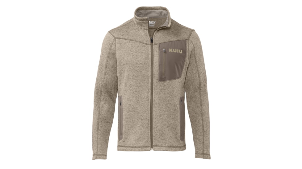 KUIU Outlet Base Camp Full Zip Sweater in Khaki Size 3XL 6CBBCF60, Khaki, 3XL, Adult, Male, 7679580111006