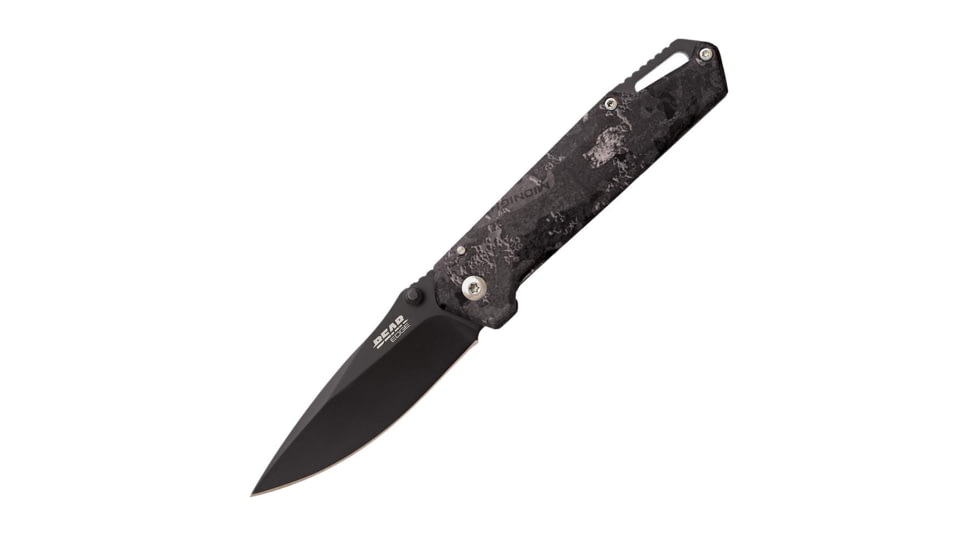 Bear And Son Bear Edge Brisk 3.0 Frame Lock Knife TrueTimber Midnight Black SS 3" Black, Camo, 440, adult, BHQ-212474