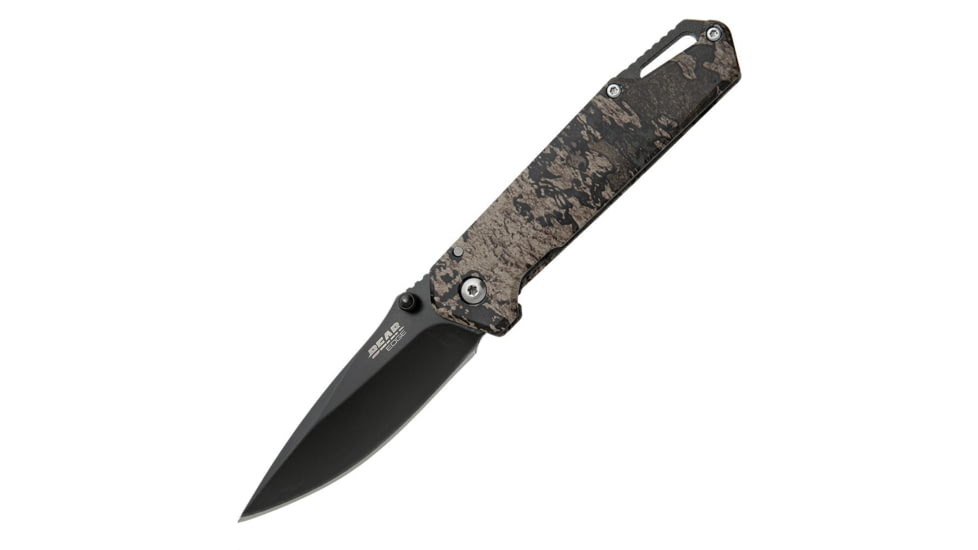 Bear And Son Bear Edge Brisk 3.0 Frame Lock Knife TrueTimber Strata Camo SS 3" Black, Camo, 440, adult, BHQ-212476