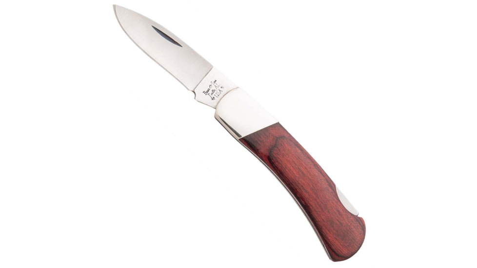 Bear and Son Knives Executive Lockback Folding Knife, 2.13in, High Carbon Stainless Steel, Clip Point, Rosewood Handle, 224R