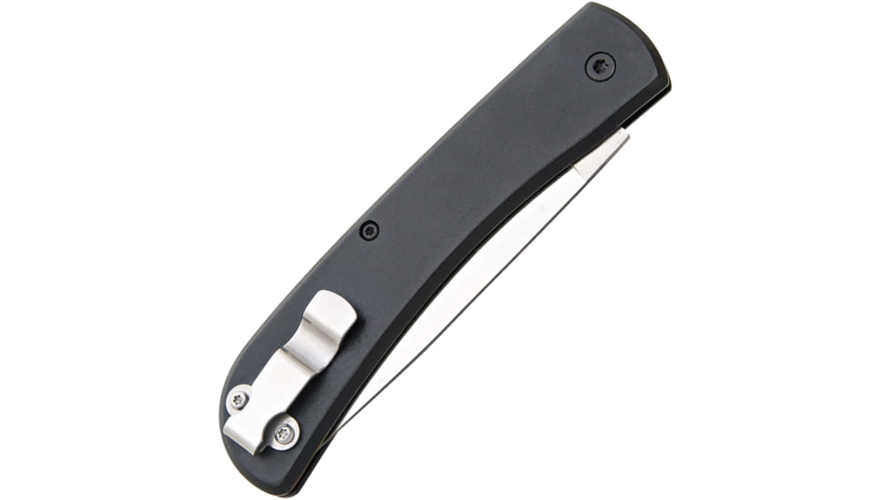 Bear and Son Knives Large Farmhand Folding Knife w/ Clip, 3.63in, High Carbon Stainless Steel, Black Aluminum Handle, 138