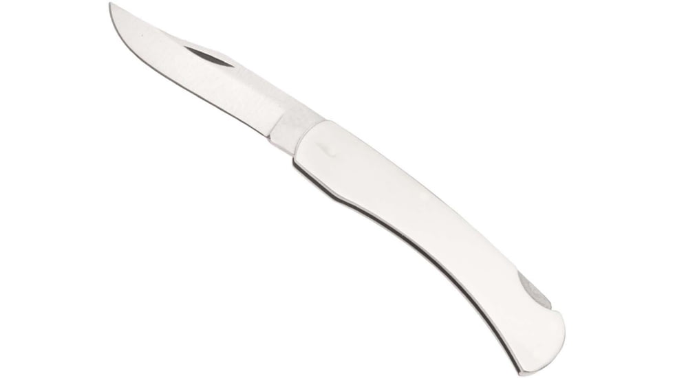 Bear and Son Knives Lockback Folding Knife, 2.75in, High Carbon Stainless Steel, Clip Point, Stainless Steel Handle, 105