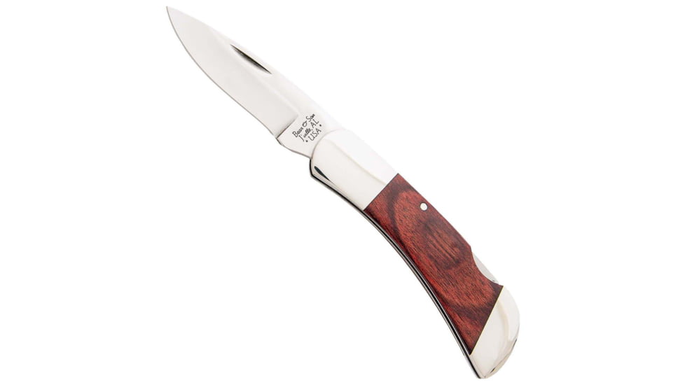Bear and Son Knives Lockback Folding Knife, 2.75in, High Carbon Stainless Steel, Rosewood Handle, 261R