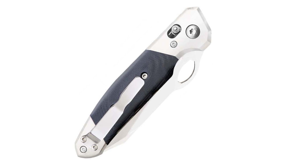 Bear and Son Knives Slide Lock Folding Knife, 3.38in, D2 Tool Steel, Black G10 Handle w/ Pocket Clip, G10N