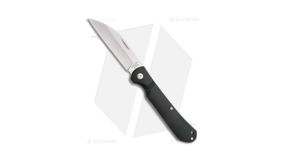 Bear and Son Knives Wharncliffe Folding Knife, 3.25in, D2, Wharncliffe Blade, G10 Black Handle, Steel/Black, 7.75in, BHQ-196291