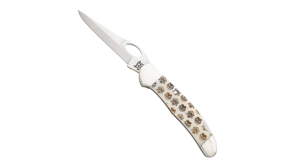 Bear &amp; Son Cutlery 3 3/4 Bear Branded Bone Locking Cowhand With Pocket Clip - WBJB149L