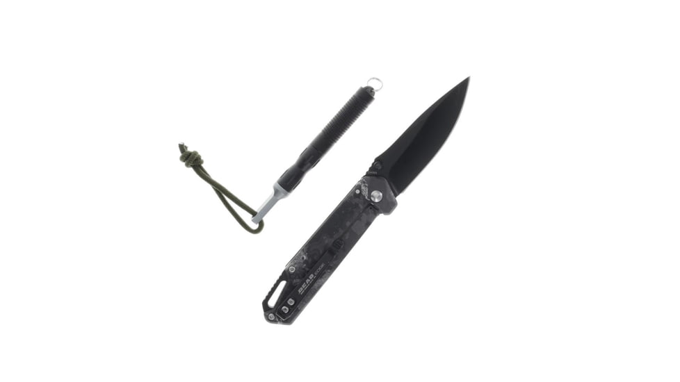Bear &amp; Son Cutlery Bear &amp; Son Edge Folding Knife 3-1/2" Drop Point Blade Truetimber Midnight Camo, 71833