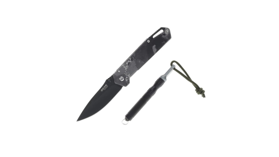 Bear &amp; Son Cutlery Bear &amp; Son Edge Folding Knife 3-1/2" Drop Point Blade Truetimber Midnight Camo, 71833