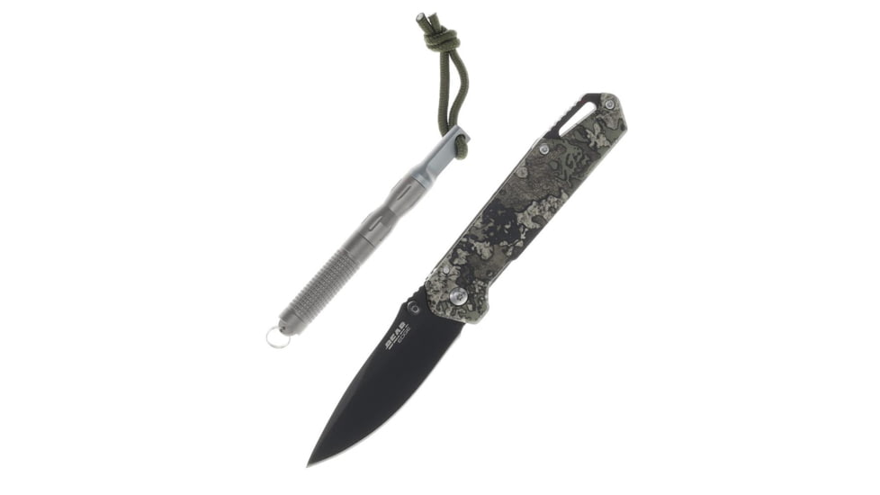 Bear &amp; Son Cutlery Bear &amp; Son Edge Folding Knife 3" Drop Point Blade Truetimber Strata, 71834