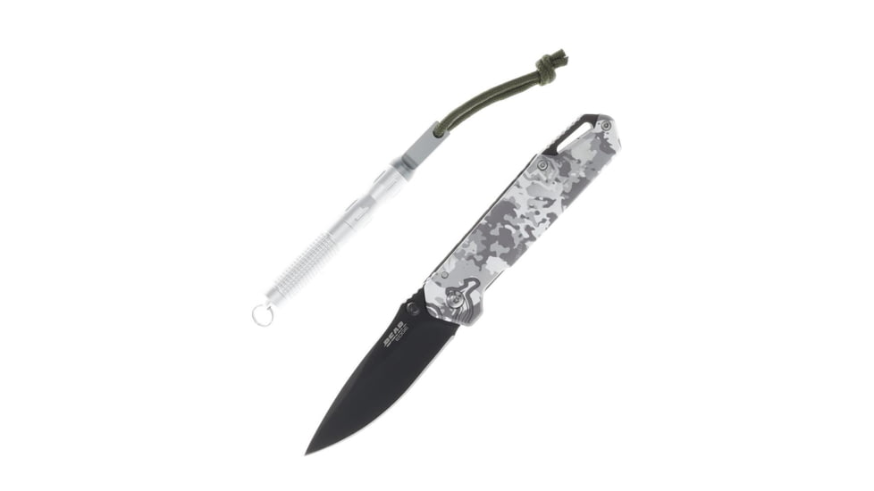 Bear &amp; Son Cutlery Bear &amp; Son Edge Folding Knife 3" Drop Point Blade Truetimber White Viper, 71835