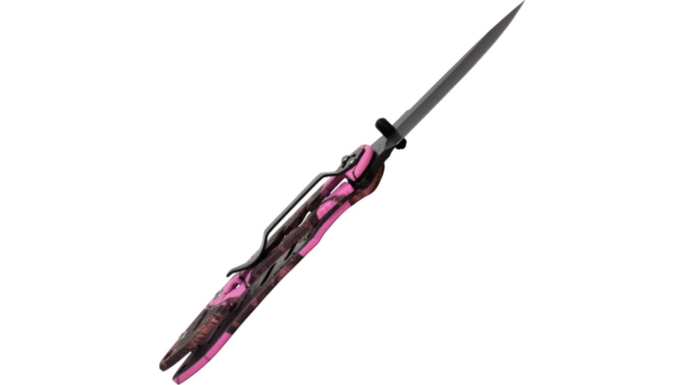 Bear &amp; Son Cutlery Brisk 1.0 4 1/16 Realtree Xtra Colors Pink Camo Frame Lock Folder - 71506