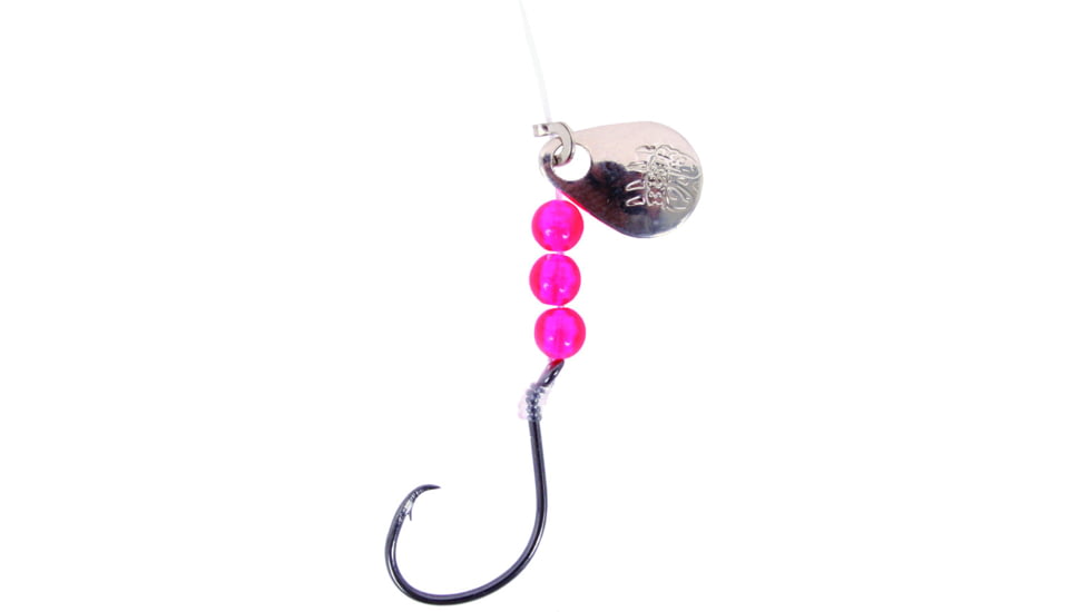 BearPaw Flicker Snelled Hook, Circle, 12in Mono, Bronze, Size 1, 6 per Pack, FNCH-1