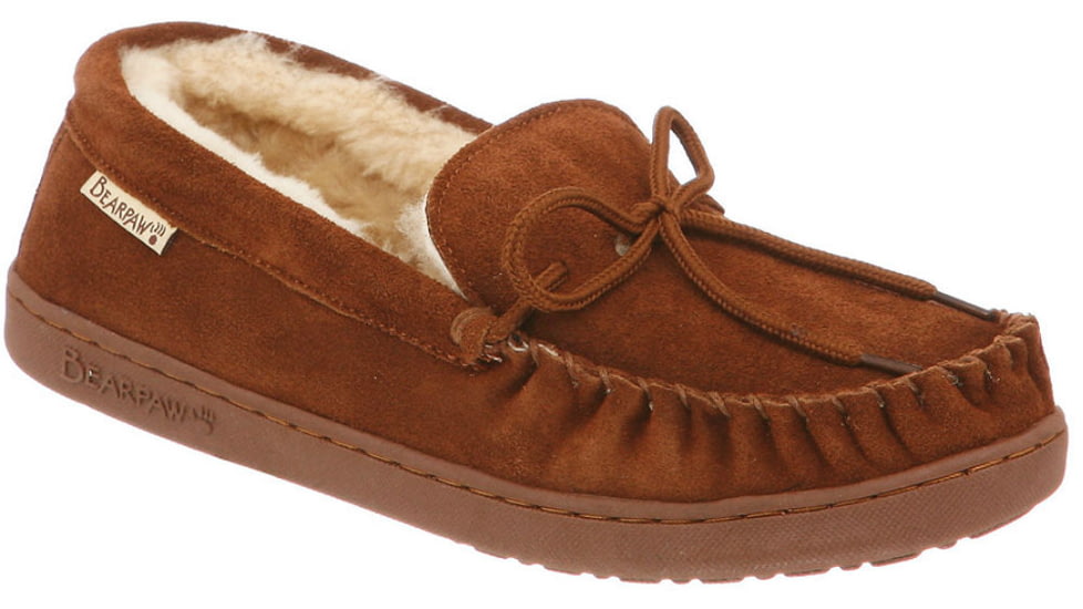 BearPaw Moc II Winter Slipper - Men's-Hickory-Medium-9 US