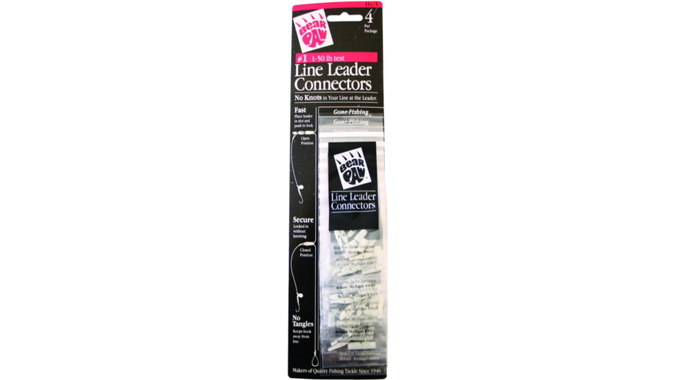 BearPaw No Knot Leader Connectors 1-50Lb Line 4Pk, LLC-1