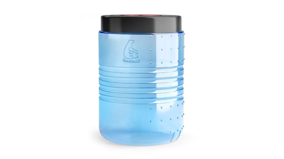 BearVault Journey Bear Resistant Food Canister, Transparent Blue, 3 Gal, BV500