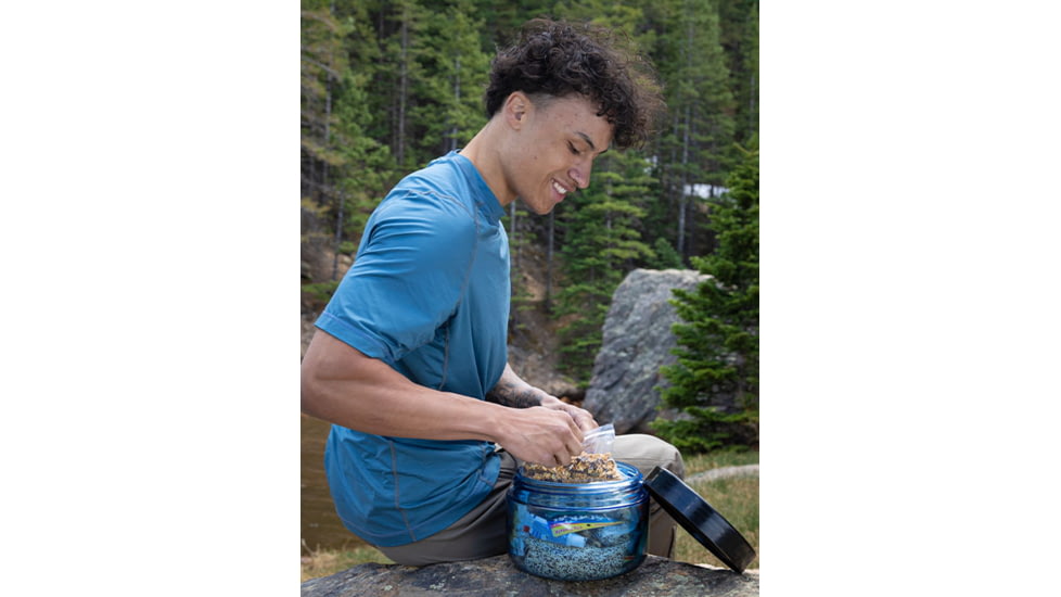 BearVault Sprint Bear Resistant Food Canister, Transparent Blue, 1.3 Gal, BV425