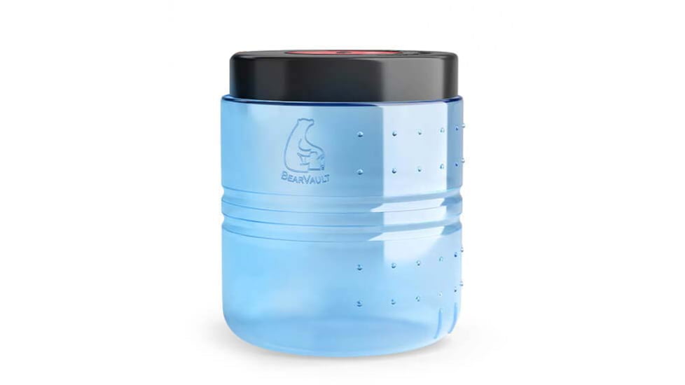 BearVault Trek Bear Resistant Food Canister, Transparent Blue, 2.5 Gal, BV475