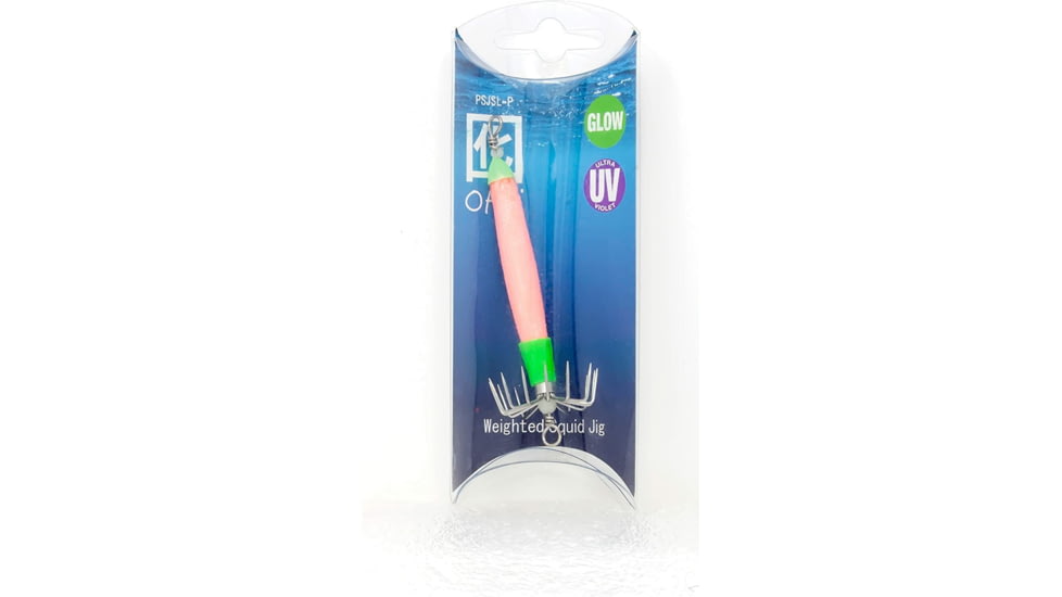 Beau-Mac Squid Jig Skinny Large Pink Glow 1-1/8, PSJSL-P