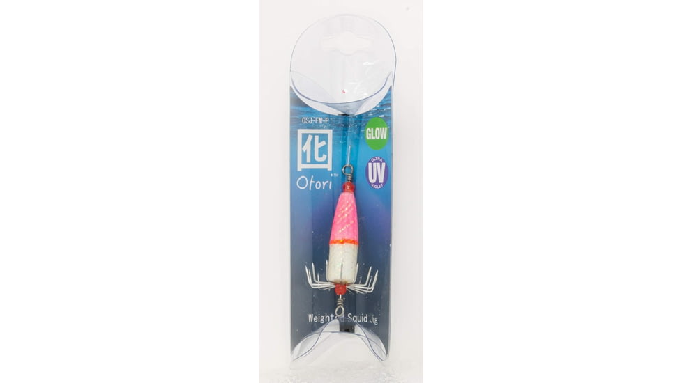 Beau-Mac Squid Jig Standard Medium Pink/Glow 1-1/8in, OSJ-FM-P