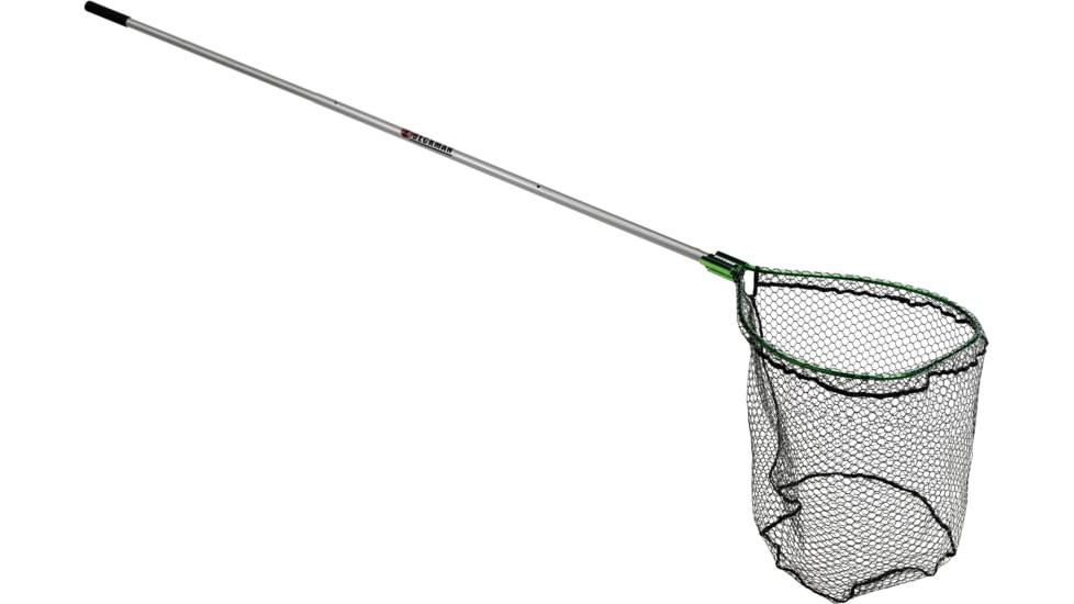 Beckman Landing Net, Coated 4ft-7ft Extendable Handle, Green/Silver, 22in X 26in2 Piece, BN2226C-43
