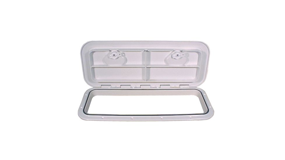 Beckson Marine 10x24&quot; Flush Hatch Horizontal or Vertical - White 46413